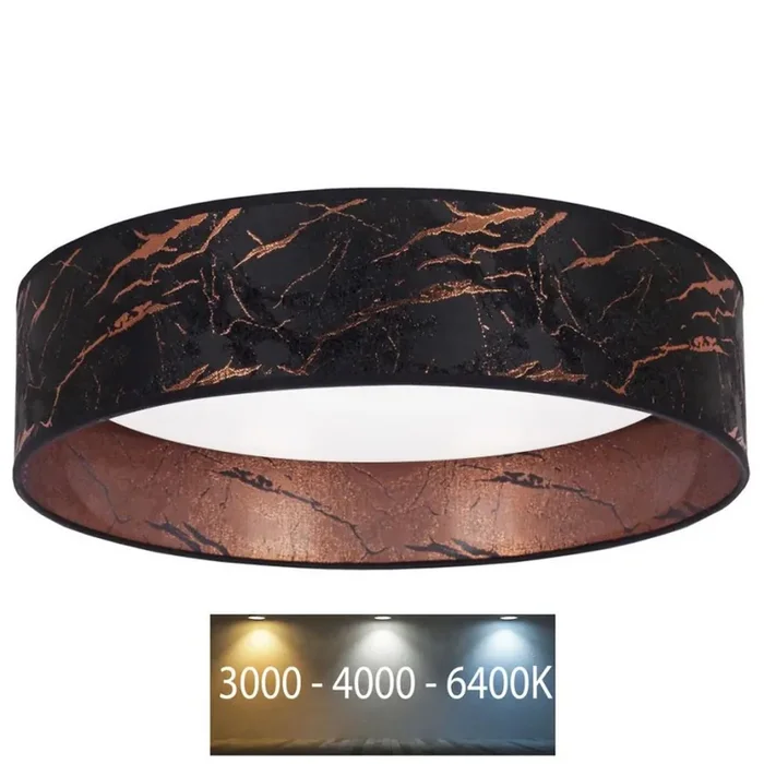 Preis Gesenkt Brilagi – LED Deckenleuchte VELVET LED/24W/230V Ø 40 cm 3000/4000/6400K Schwarz/Kupfer