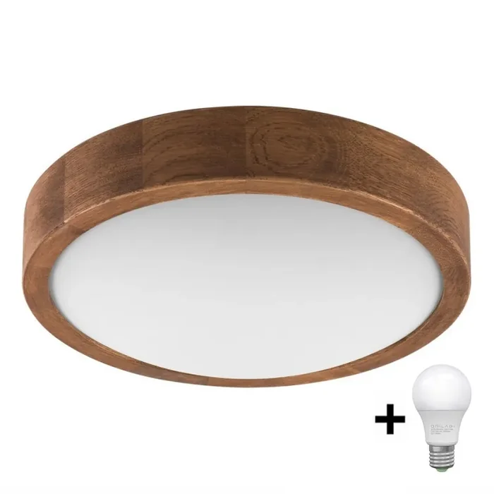 Preiswert Brilagi – LED-Deckenleuchte CARVALHO SLIM 1xE27/60W/230V Eiche Kirsche d 27 cm