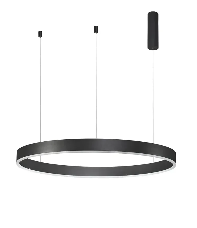 Premium Nova Luce MOTIF LED Pendelleuchte Schwarz 60W Warmweiss 150x100cm dimmbar 9190855