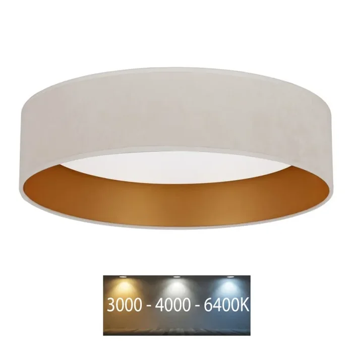Schnäppchen Brilagi – LED Deckenleuchte VELVET LED/24W/230V Ø 40 cm 3000/4000/6400K Creme/Gold
