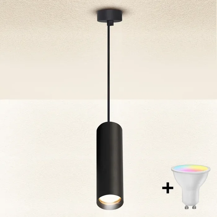 Sichere Zahlung Brilagi – LED-dimmbare Pendelleuchte mit Seilaufhängung SELE 1xGU10/6,5W/230V 2700-6500K schwarz