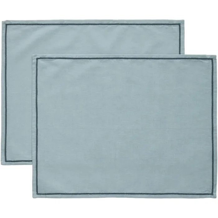 Sienna Tischset 2-er Set 35×45 cm, Dusty Blue Gratis Versand
