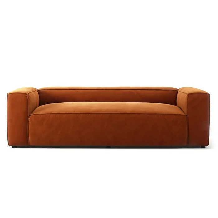 Solange Der Vorrat Reicht Grand 2-Sitzer-Sofa Samt, Copper Glow