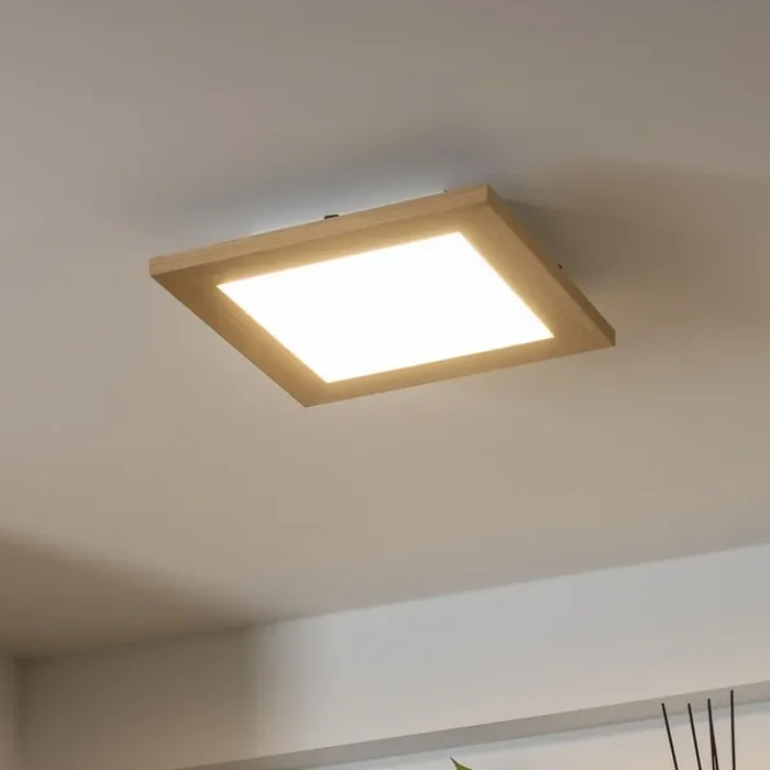 Super-Preis Brilagi – Dimmbare LED-Deckenleuchte SLIMFRAME WOOD LED/25W/230V 34×34 cm 3000-6000K braun + Fernbedienung