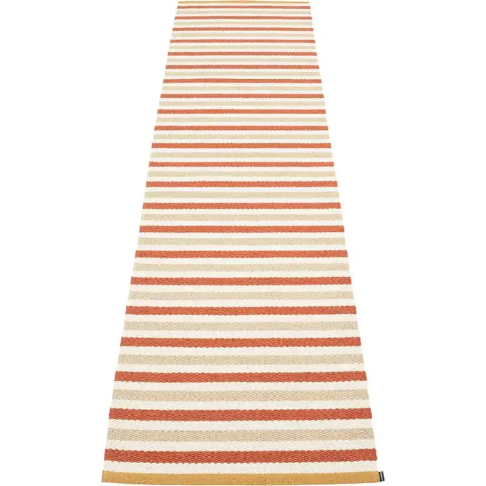 Teo Teppich Ziegelrot / Beige / Vanilla, 70×300 cm Kostenfreie Lieferung