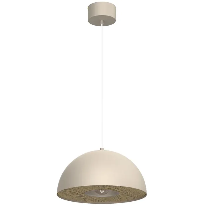 Top-Qualität Runde Hängelampe Metallschirm Beige Ø35 cm E27 Loft