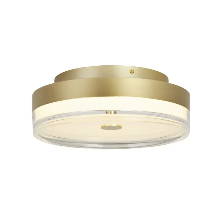 Top-Qualität Runde LED Deckenlampe in Gold Metall Ø30 cm 3000 K 21 W