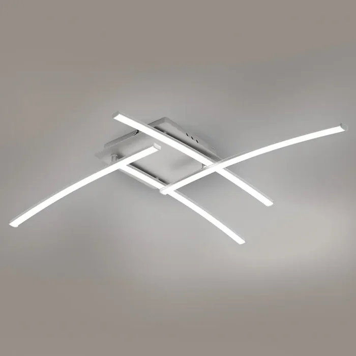 Top-Seller Brilagi – LED-Deckenleuchte STRIPES LED/32W/230V 69×69 cm silber