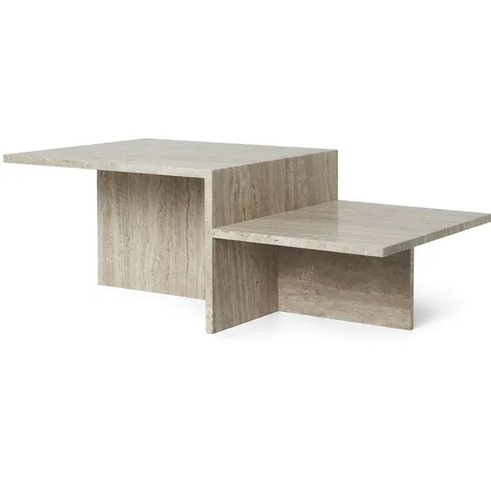 Top-Seller Distinct Kaffeetisch 100×55 cm, Travertin Sand
