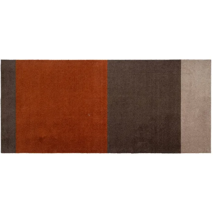 Top-Seller Stripes Teppich Sandfarben/Terracotta, 90×200 cm