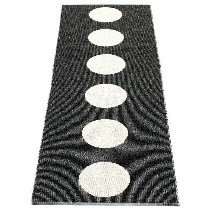 Vera Teppich Schwarz / Vanilla, 70×300 cm Sonderangebot