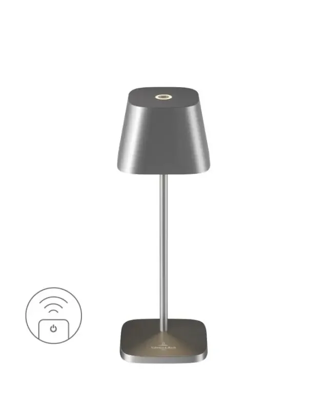 Villeroy & Boch Neapel Micro RC graphit gebürstet Akku Tischleuchte Nur Für Kurze Zeit