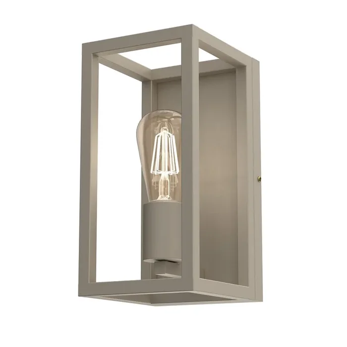 Wandlampe Metall in Beige B:15 cm E27 wohnlich Zeitlos Im Trend