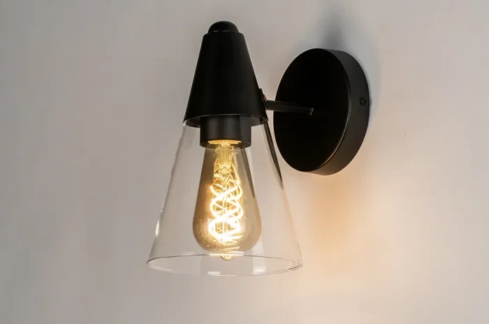 Wandleuchte 73976 – Schwarz / Glas Kostenloser Rückversand