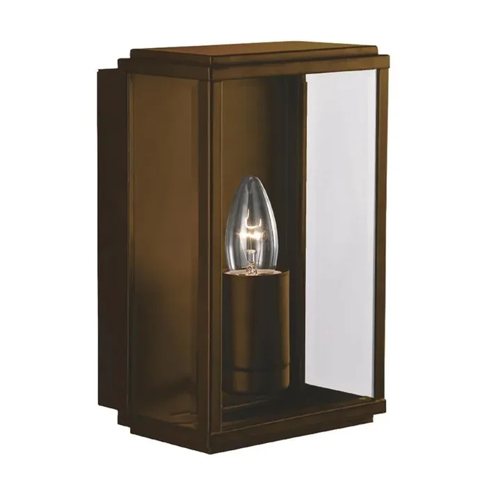 Wandleuchte außen E27 IP44 Rostbraun Glas Edelstahl BOX Begrenztes Angebot