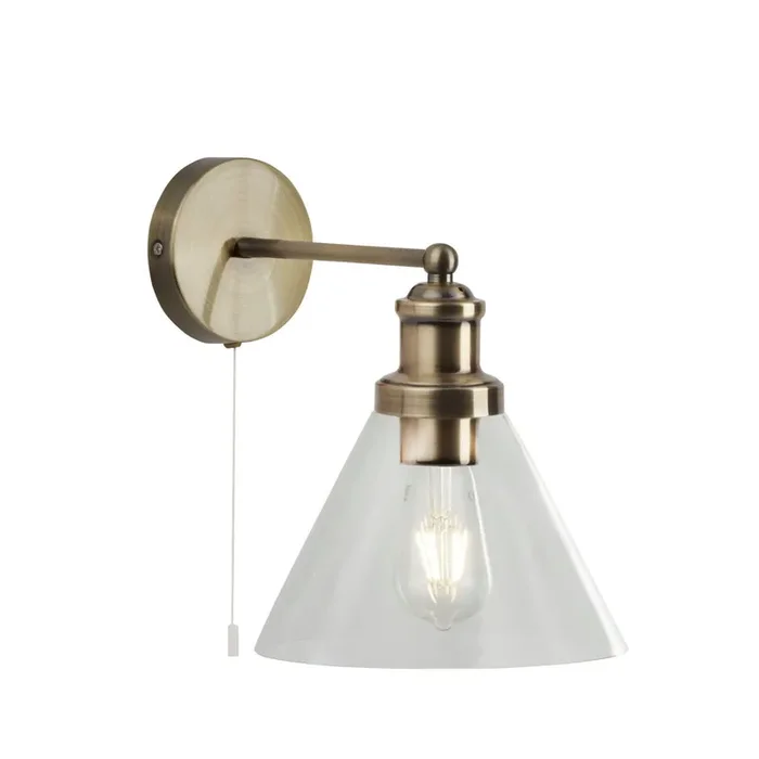 Wandleuchte mit Schalter E27 Glas Metall Vintage Design Großhandel