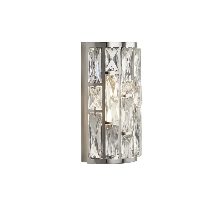 Wandleuchte mit Schalter H: 27 cm Kristall Art Déco Kostenloser Rückversand