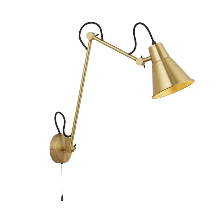 Wandleuchte mit Schalter in Messing Gelenk verstellbar Metall Kostenloser Versand