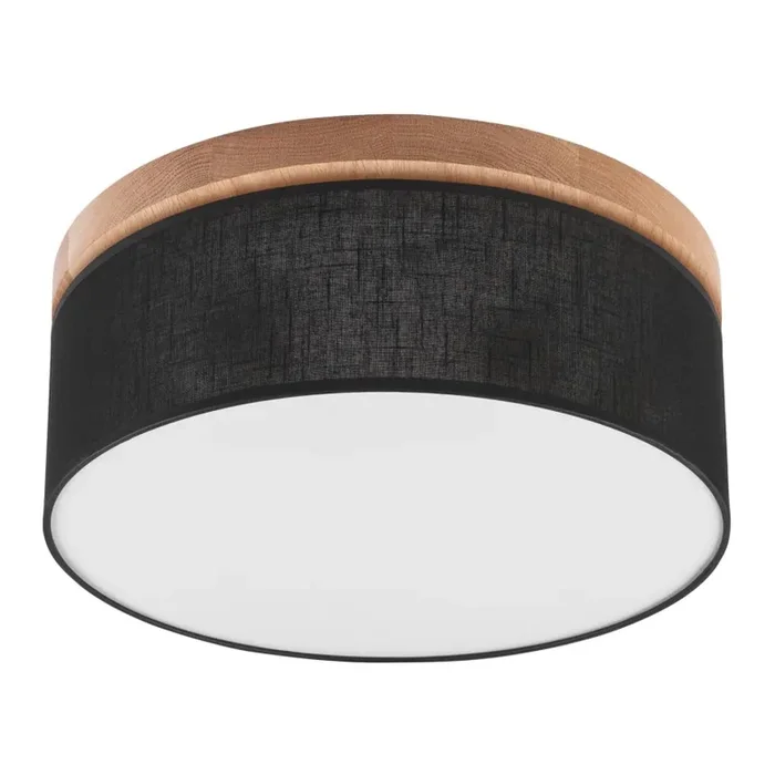 Weltweiter Versand Brilagi – LED Deckenleuchte BELLADONNA 2xE27/15W/230V Ø 40 cm Schwarz/Eiche