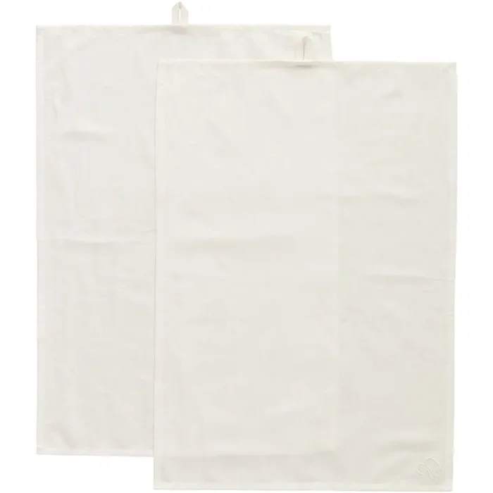 Weltweiter Versand Sienna Geschirrtuch 50×70 cm 2-er Set, Weiß