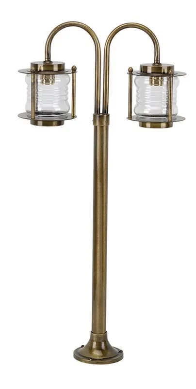 Wetterfeste Stehlampe MYKO Messing H:85cm Garten Weg Geprüft