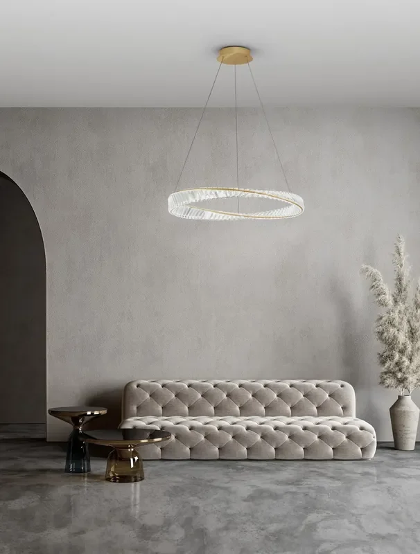 Wochenendangebot Nova Luce AURELIA LED Pendelleuchte Gold 43W Neutralweiss 120x80cm dimmbar 9333062