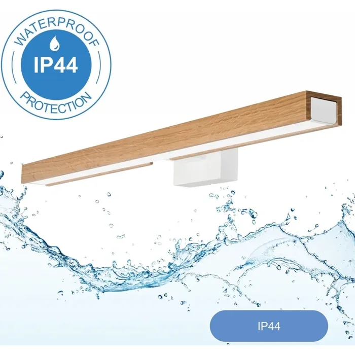 Zertifiziert Brilagi – LED-Spiegelbeleuchtung für Badezimmer WOODY MIRROR LED/12W/230V 60 cm IP44 Eiche/weiß