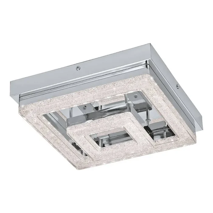Zertifiziert Eglo 95659 FRADELO LED 4-fach Deckenleuchte 4x2W, 1×3,5W 260x260mm Chrom Klar warmweiss