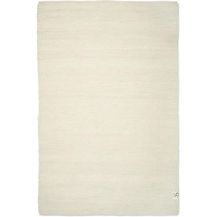 Zertifiziert Merino Teppich 140×200 cm, Weiß