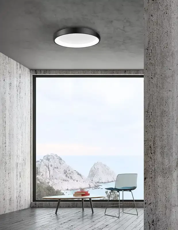Zertifiziert Nova Luce ALBI LED Deckenleuchte Schwarz 50W Warmweiss 8,5x61cm dimmbar 8105611