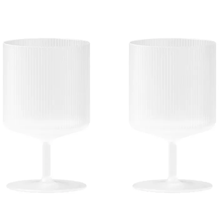 Zertifiziert Ripple Wine Glass 2 pcs. Weinglas 2-er Set Frosted